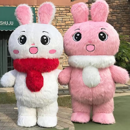 2m/2.6m Inflatable Easter Bunny Costume for Events Adult Funny Rabbit Mascot Suit