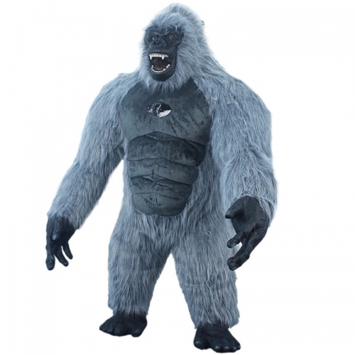 Real Life Grey Gorilla Inflatable Suit Full Body Blow Up King kong Mascot Costume for Entertainment