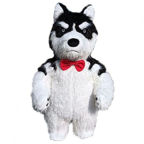 Full Mascot Dog Inflatable Suit for Party and Carnival Events, Adult Husky Dog Blow Up Costume for Marketing