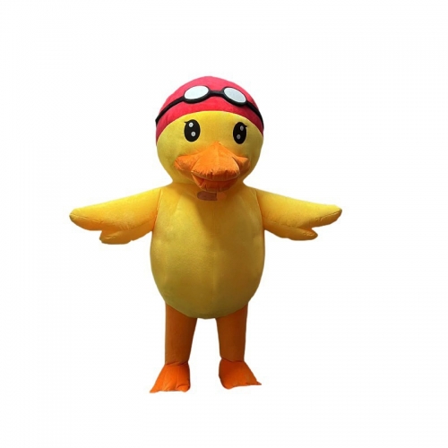 Adult Inflatable Duck Mascot Costume for Entertainment Blow Up Walking Funny Cosplay Suit