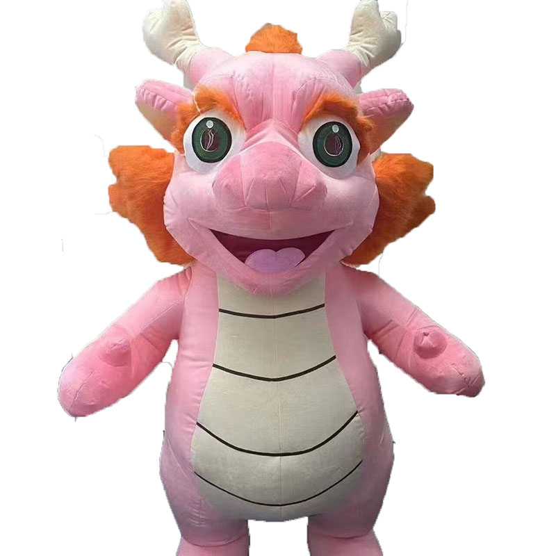 2m / 2.6m Adult Inflatable Baby Dragon Mascot Costume Full Body ...