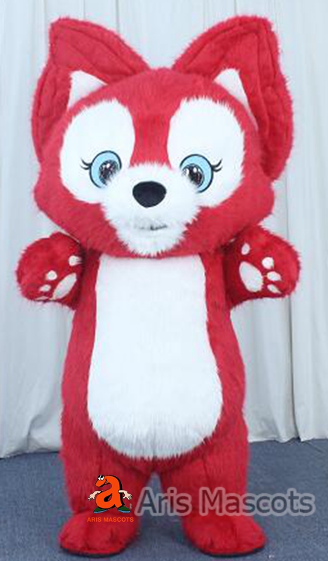 Inflatable Fox Mascot Costume Adult Funny Furry Animal Cosplay Dress ...