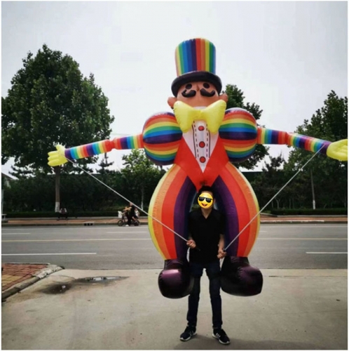 3.5m Giant Inflatable Adult Walking Carry Clown for Carnival Entertainments