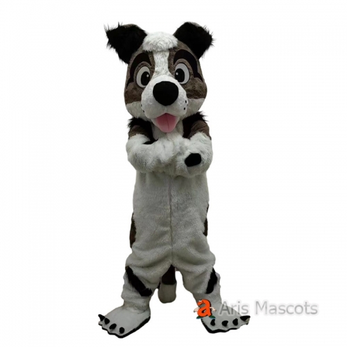 Cute Dog Mascot Costume Adult Furry Dog Outfit for Events Sports Team Mascots