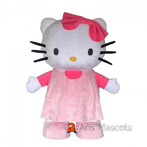 Inflatable Hello Kitty Costume Adult Full Body Blow Up Mascot Suit for Entertainments