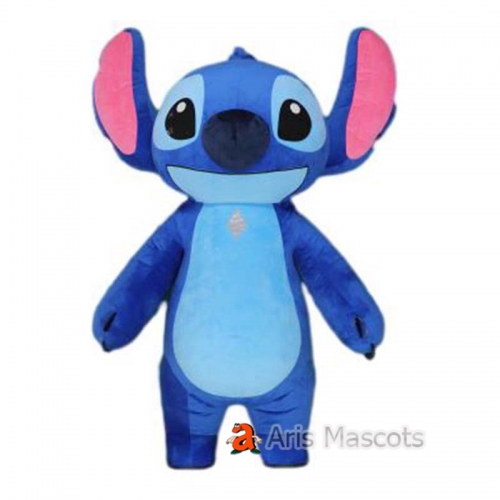 Inflatable Stitch Costume Adult Full Body Blow Up Stitch Mascot Suit for Kids Entertainments