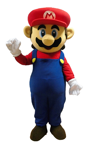 Realistic Mario Mascot Costume Character Super Mario Bro Cosplay Suit for Entertainments