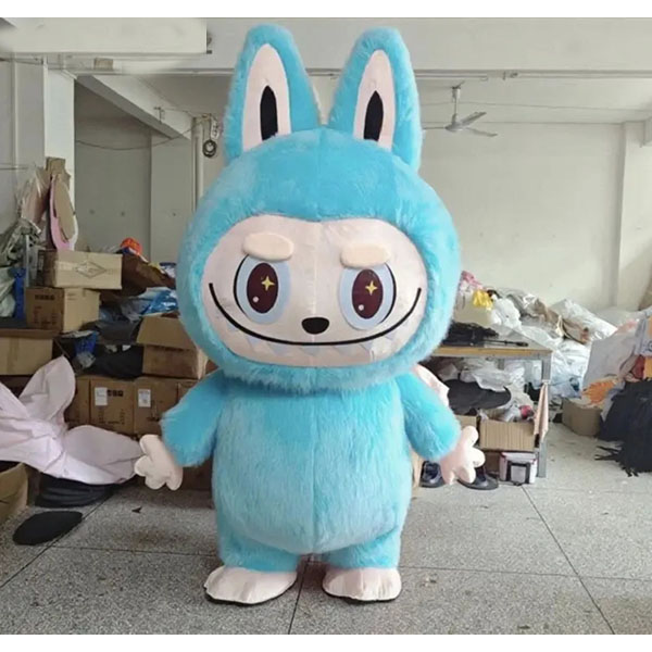 Labubu Inflatable Inflatable Furry Labubu Costume for Adults Full Body Character Cosplay ...