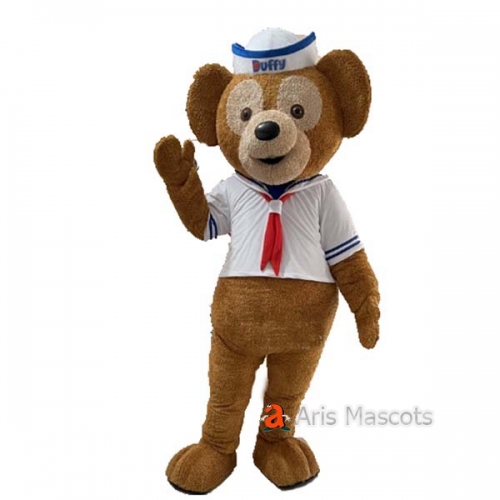 Plush Fur Mascot Duffy Bear Costume Full Body Adult Cartoon