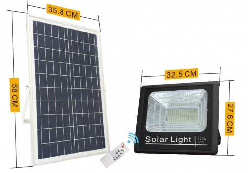 LED Solar Floodlight CS01-100W Aluminum