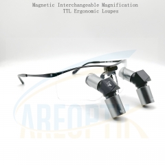 Magnetic Interchangeable Magnification TTL Ergonomic Loupes 3.5x 4.5x 5.5x 6.5x with New sporty Titanium Frames