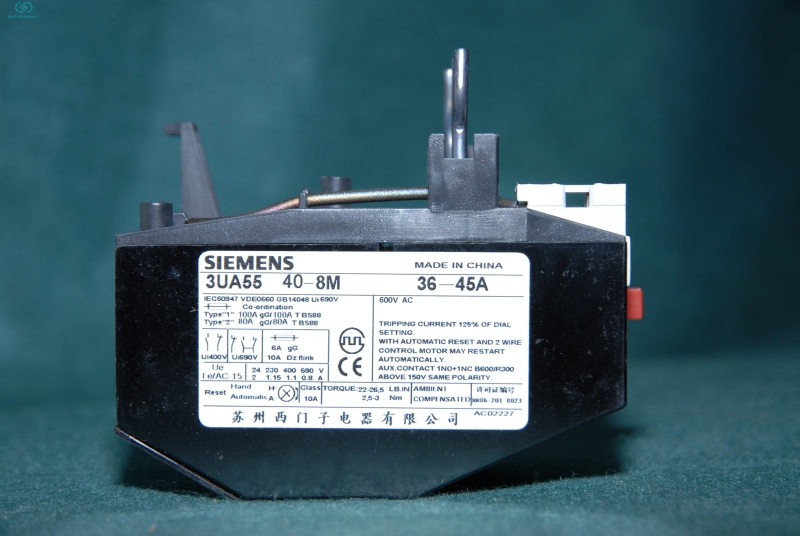 SIEMENS OVER LOAD RELAY 3UA55 40-8M   36-45A
