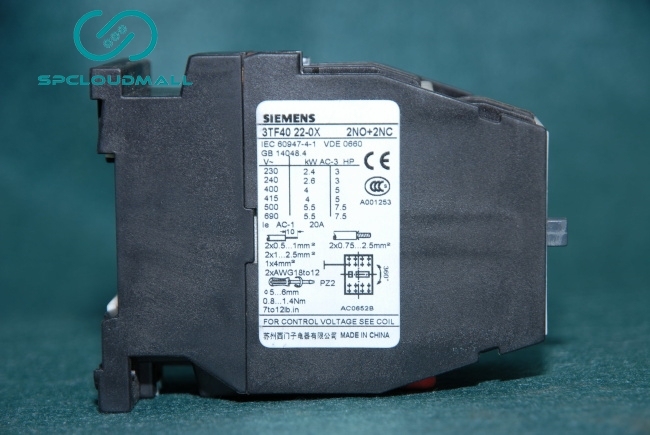 SIEMENS CONTACTOR 3TF40 22-0X  2NO+2NC