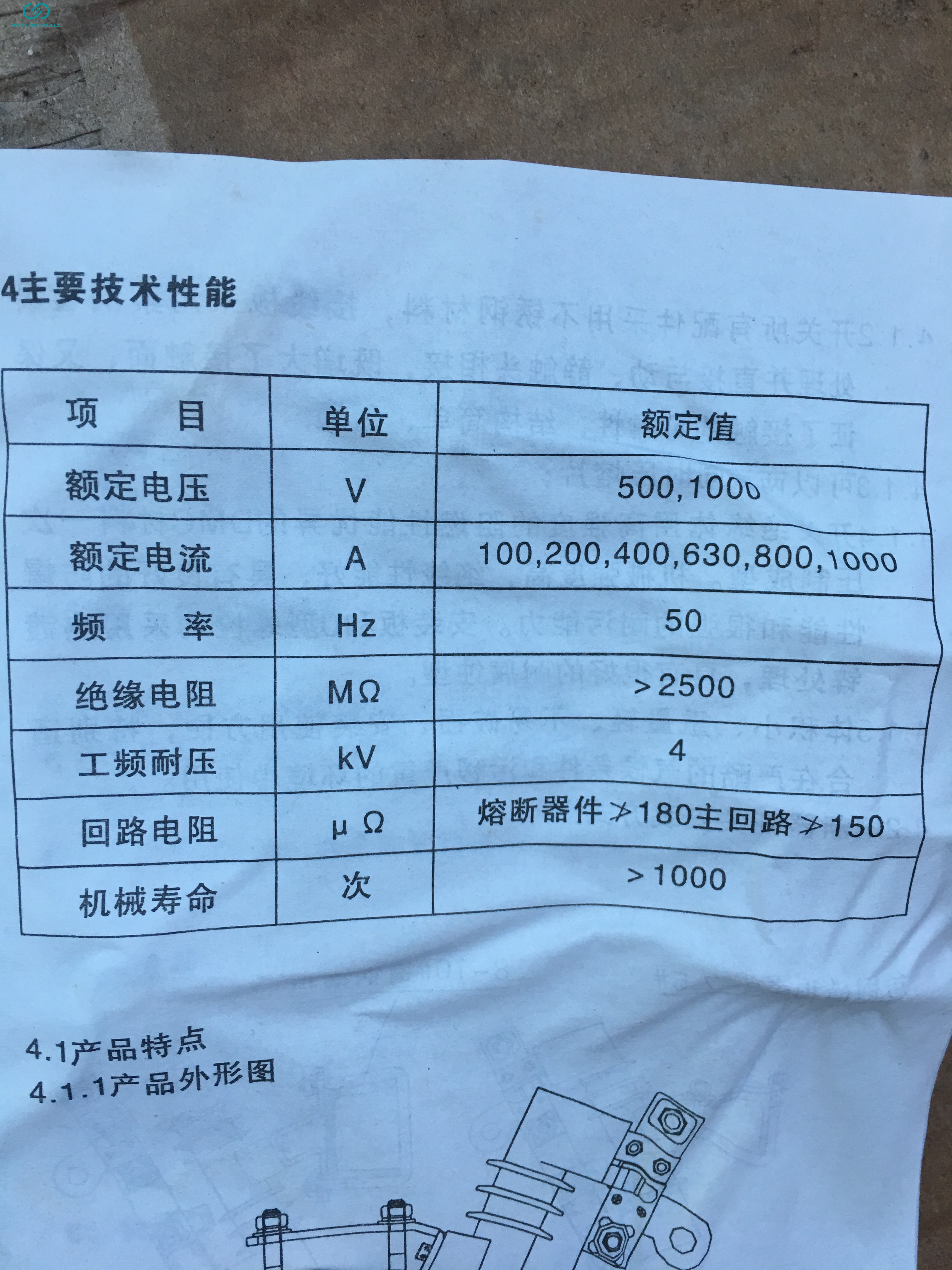 DROP FUSE DDJW2B-500(1000)