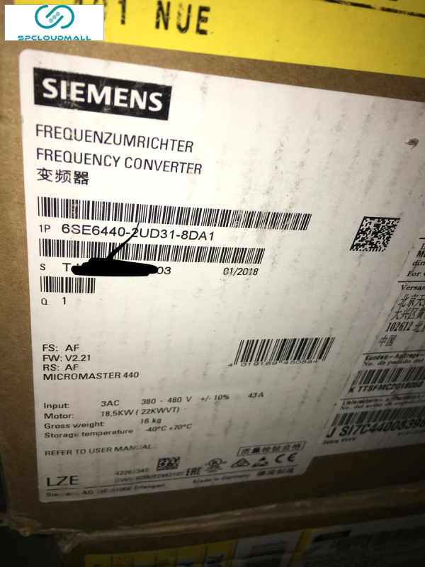 SIEMENS FREQUENCY CONVERTER 440-2ud31-8da1