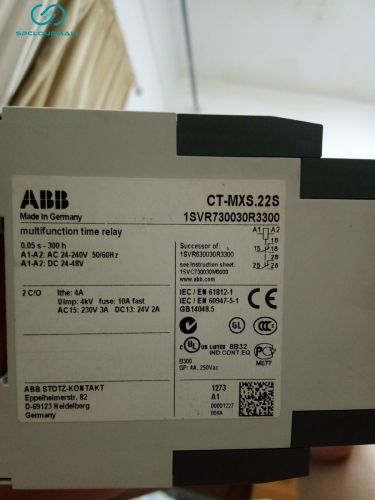 ABB TIME-DELAY RELAY  ct-mxs.22s1svr730030r3300