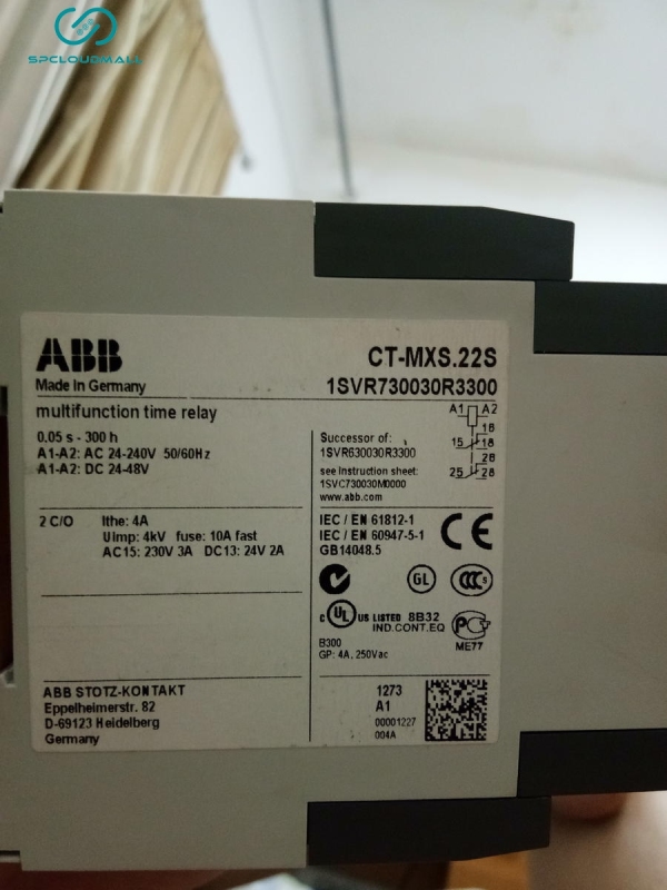 ABB TIME-DELAY RELAY  ct-mxs.22s1svr730030r3300