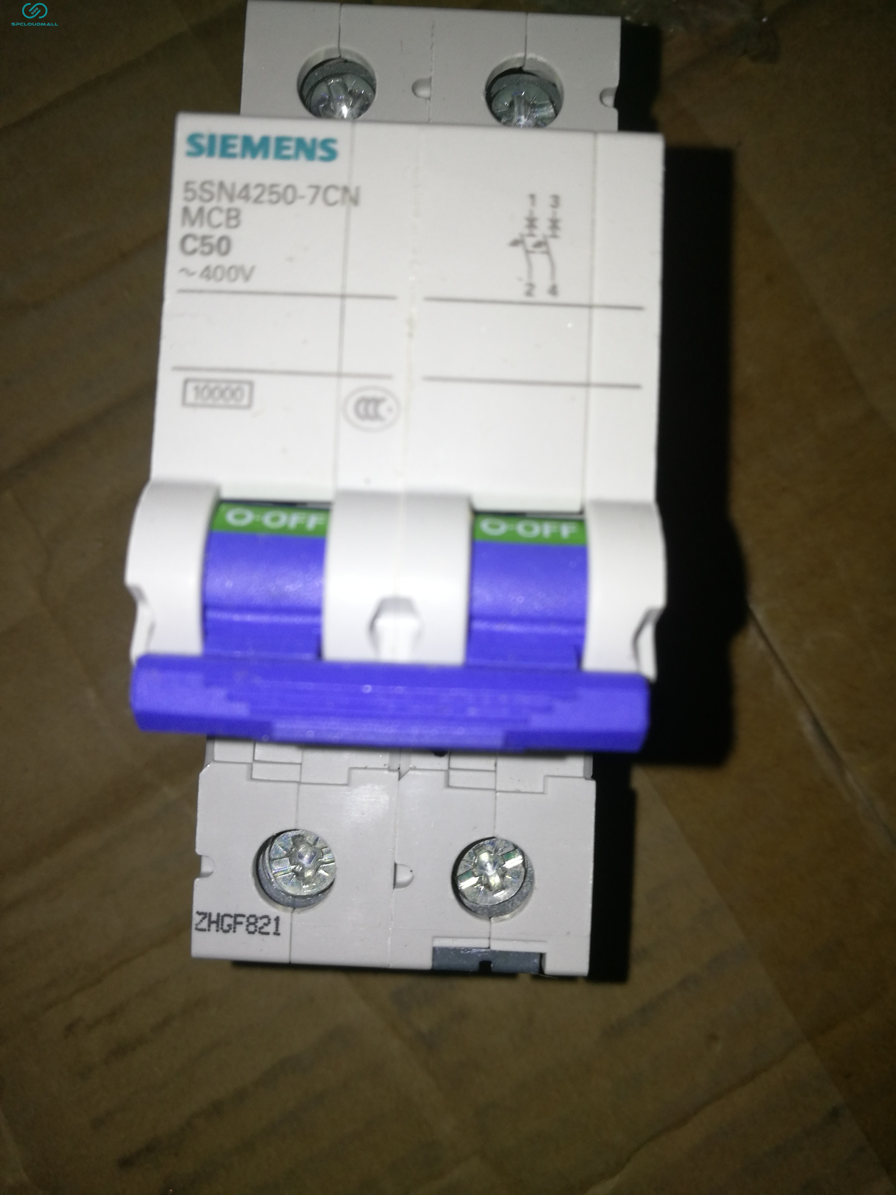 SIEMENS 2P CIRCUIT BREAKER 5SN4250一7CN，50A
