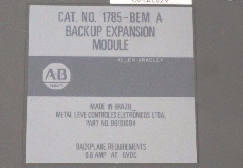 AB (ALLEN BRADLY) BACK EXPANSION MODULE 1785-BEM A  PART NO. : 96101084