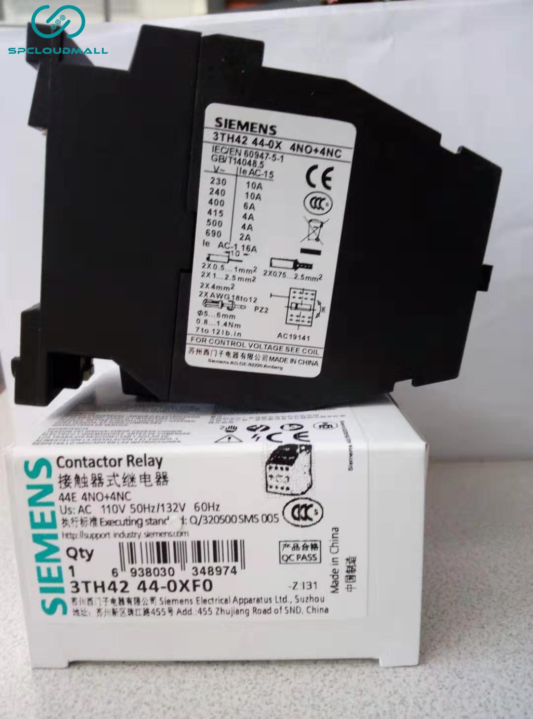 SIEMENS 3TH4244-0A 44E CONTACTOR 110V 60HZ / 90V 50HZ