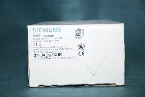 SIEMENS CONTACTOR 3TF3400-0XB0 AC-3 15KW 400V Us AC 24V 50HZ