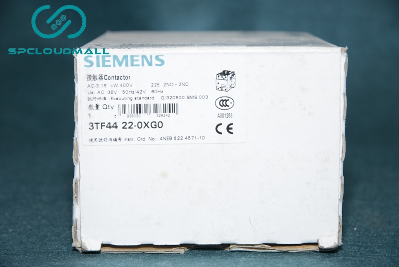 SIEMENS CONTACTOR 3TF4422-0XG0 AC-3 15KW 400V 50Hz Us AC 36V