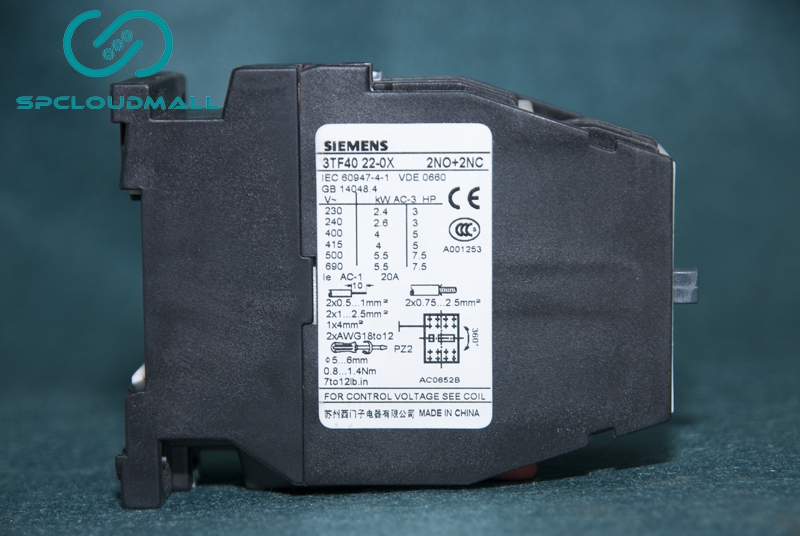 SIEMENS CONTACTOR 3TF4022-0XQ0 AC-3 4KW 400V Us AC380V