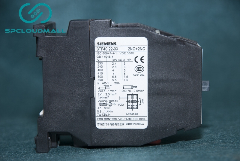 SIEMENS CONTACTOR 3TF4022-0XQ0 AC-3 4KW 400V Us AC380V