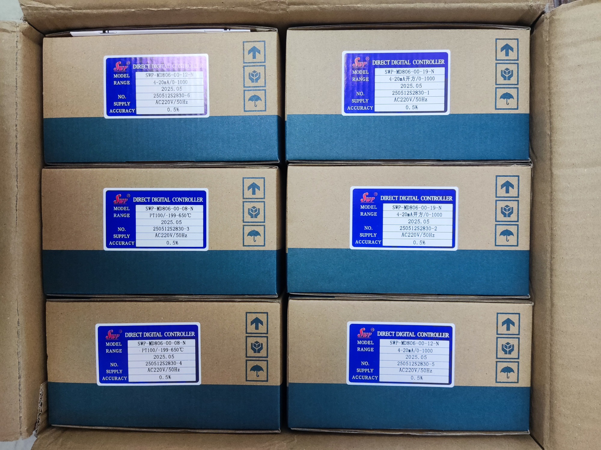 The Armenian OOJS Company placed an order for6 digital controllers  SWP-MD806-00-19-N