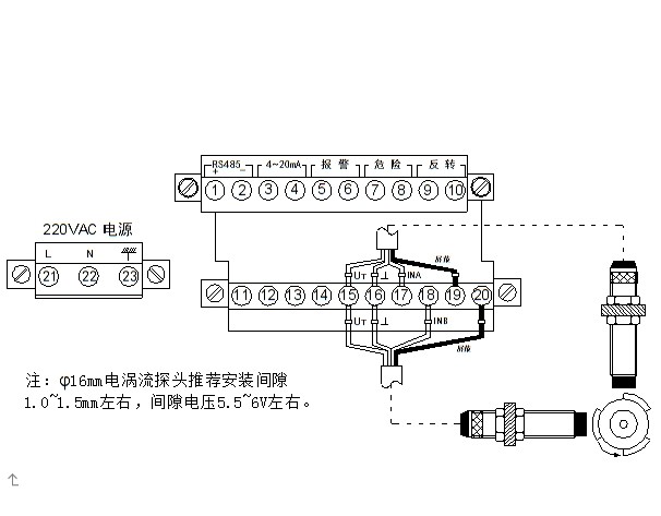 HZS-04T-S wall-mounted reverse tachometer