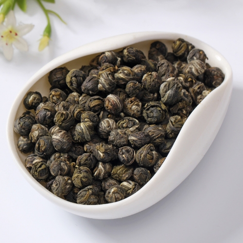2023 Fresh Natural Organic China Jasmine Dragon Pearl Green Tea Slimming Flower Kung Fu Tea