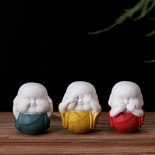 Tea Pet Home Decor Monks Statues Zen Characters Buddha Figurines Buda Sculptures Teapett Zen Small Ornaments Home Decoration Crafts