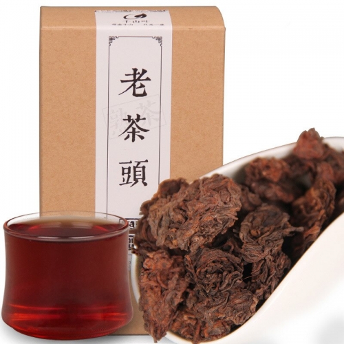 China Yunnan 2005 Pu'er Tea Old Tea Head Golden Bud Ripe Tea Loose Tea Old Tea Head Lump 150g Green Food for Health Care