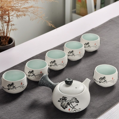 Chinese Travel Kung Fu 7pcs Tea Sets Ceramic Portable Porcelain Service Gaiwan Tea Cups Tea Ceremony Tea pot Gift Box