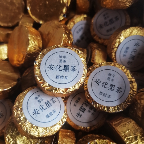 Aged Hunan Anhua Dark Tea Pry-free Portable golden flower Granules black tea Slimming Health
