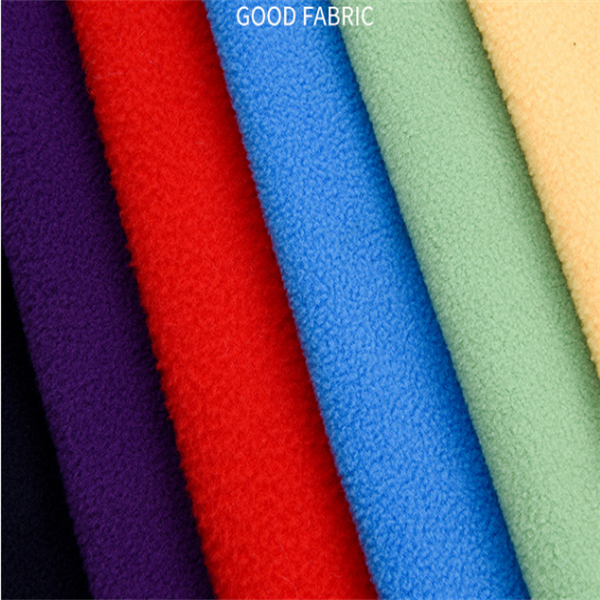 Cheap micro polar fleece fabric elastic for garment and lightweight vest in keqiao