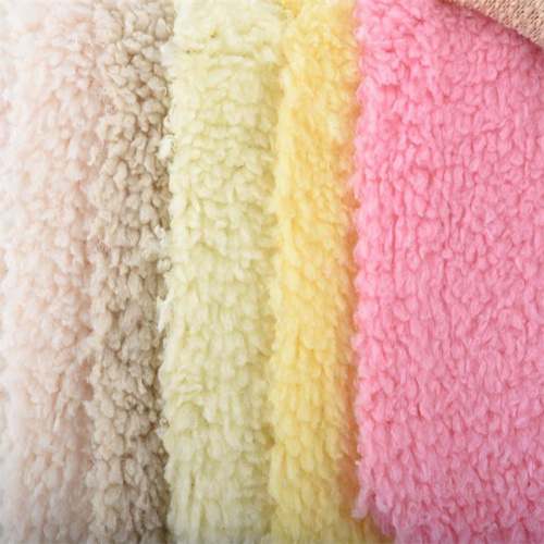cheap single side soft knitting Shu Velveteen fabric for garment supplier in China