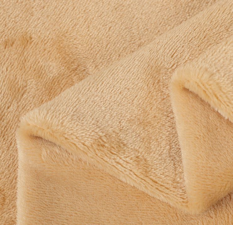 custom wholesale flannel fleece fabric plain good feel flannel for jacket China manufacturer