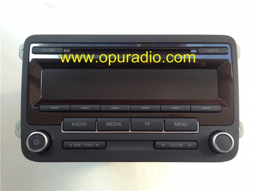 Bosch single CD MP3 head unit RCD310 1K0 035 186 AN Made in Portugal for VW Radio LOW EU UP2 with decode unlock Golf Jetta Passat Beatles