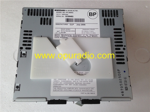 Cambiador de CD Nakamichi 6-DISC 82110009836 para radio BMW Serie 3 Serie 5 Serie X Serie Z