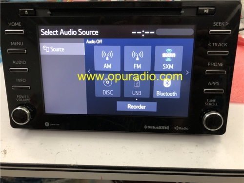 2018 TOYOTA Sienna 86140-08130 Fujitsu diez aplicaciones de teléfono de audio para automóvil HD Radio Sirius XM EE. UU.Canadá versión