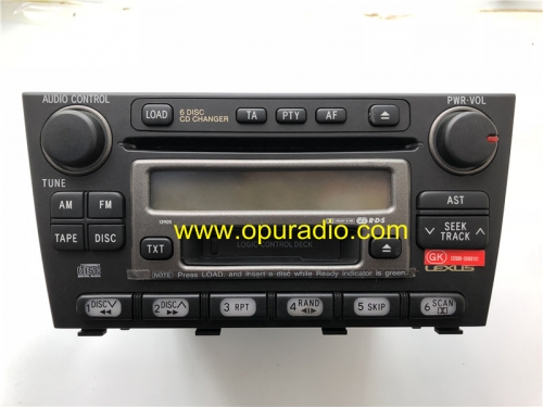 TOYOTA 86120-53100 Fujitsu Ten 6 radio changeur de CD pour 2001-2006 Lexus IS200 IS300 AM FM TA récepteur stéréo lecteur CD