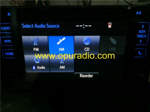 PIONEER 86140-08040 Receptor de CD para 2014-2016 Toyota Sienna Satellite Radio Teléfono Bluetooth APPS USB incluyendo módulo XM 86180-0E021 0E011 par