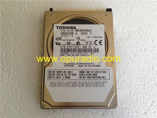 TOSHIBA DISK DRIVE MK3029GAC disco duro 30GB HDD2198 DC + 5V 1.1A 8455MB para chrysler HDD alpine car navigaiton sistemas de audio RT4 Citroen C5 Peug