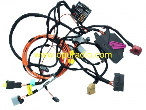 Wiring Harness cables for power on Bench Audi MMI 3G 3G+ car navigation CD DVD player SD Phone MAP Bluetooth