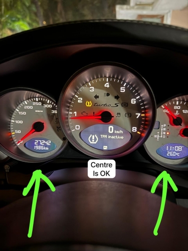 Écran LCD pour compteur de vitesse de groupe d&#39;instruments Porsche 911 Carrera 997 Turbo S 2007-2009