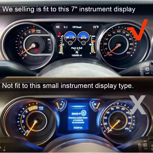 LAM070G133A Display for 2018-2022 JEEP JL Wrangler Full Digital Instrument Speedometer Cluster