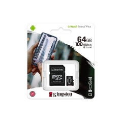 SCHEDA DI MEMORIA MICRO SD SDHC ORIGINALE KINGSTON 64GB CLASSIC 10