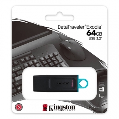 MEMORIA PEN DRIVE CHIAVETTA 64 GB USB 3.1/3.0/2.0 ORIGINALE KINGSTON