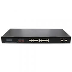 20 Ports PoE Switch, 10/100/1000M, Visible Power